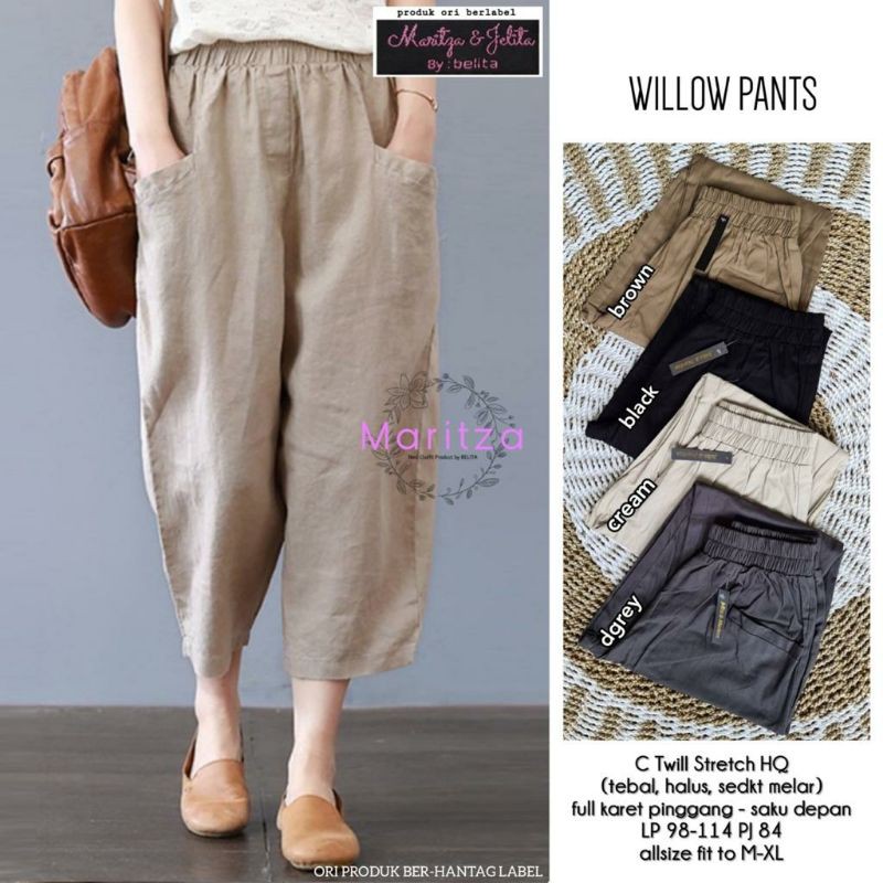 RESTOCK WILLOW PANTS CELANA WANITA BY MARITZA