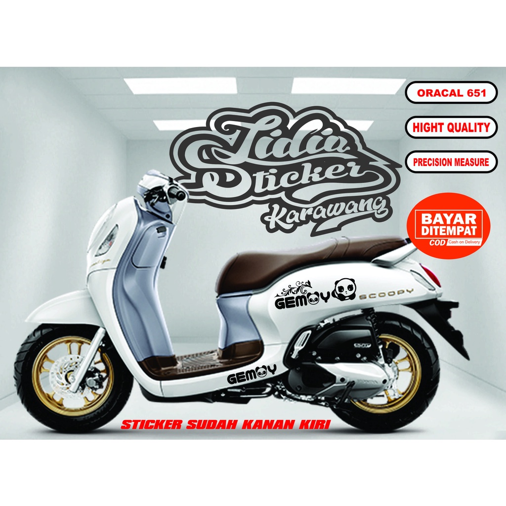 STIKER SCOOPY GEMOY BAHAN ORACAL