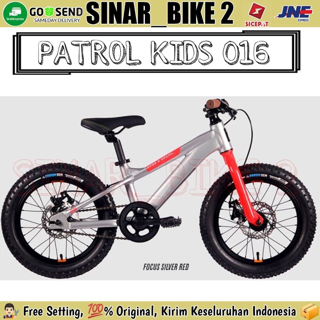 Sepeda Gunung Anak 16 Inch MTB PATROL KIDS 016 Alloy Discbrake