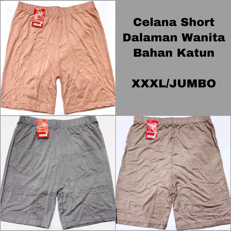 Celana Short Dalaman Wanita XXXL/JUMBO Bahan Katun Rayon