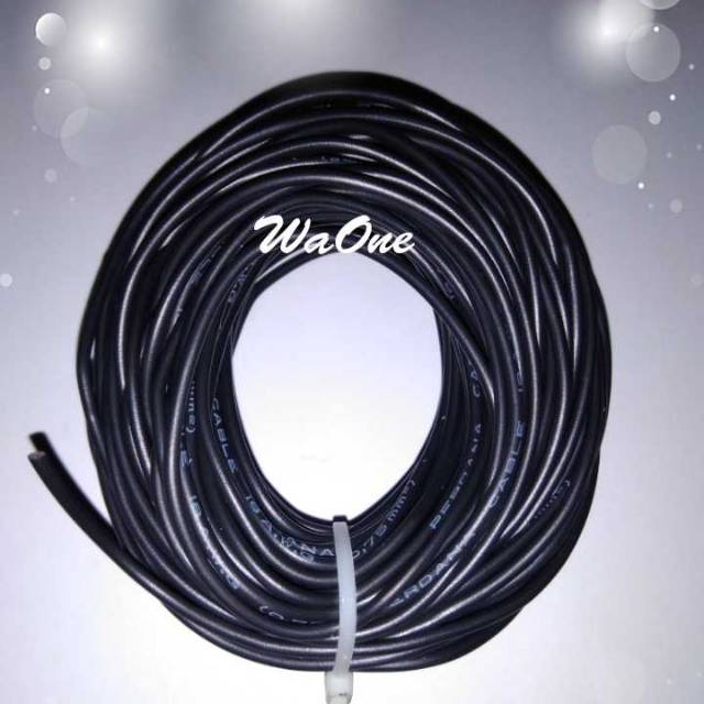 Hitam 10 Meter Kabel Body 0.75 mm Kelistrikan Mobil Motor Serabut NYAF