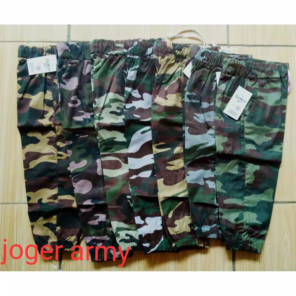 celana panjang anak jogger army 1-8 tahun laki laki perempuan