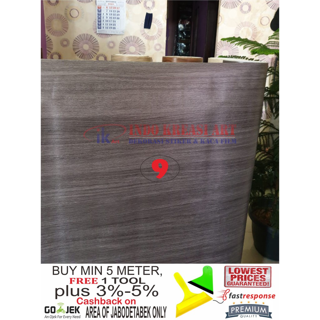 STIKER MOTIF KAYU SERAT 3D MARMER WALLPAPER STICKER WOOD PVC PREMIUM HPL WALLSTICKER