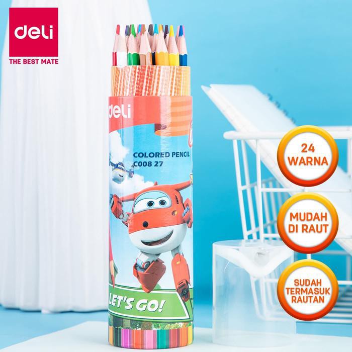 

PROMO - Deli Super Wings Pensil Berwarna Hexagonal Barrel 24 warna EC00827