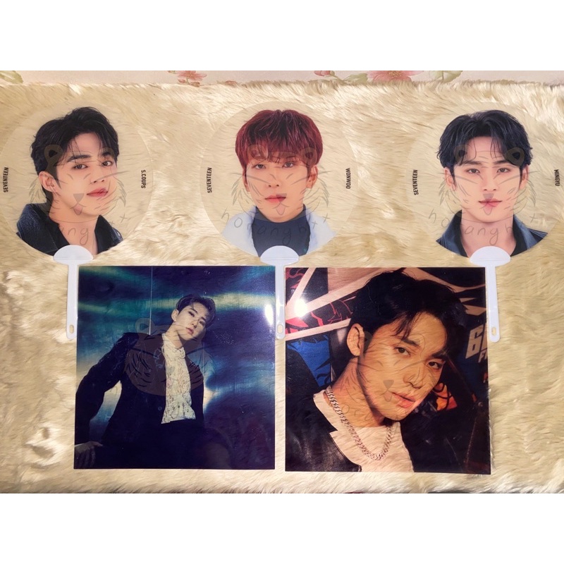 [READY STOCK] Uchiwa Skeleton Hare & Layered Card Attacca Op 2 Scoups Hoshi Wonwoo Mingyu