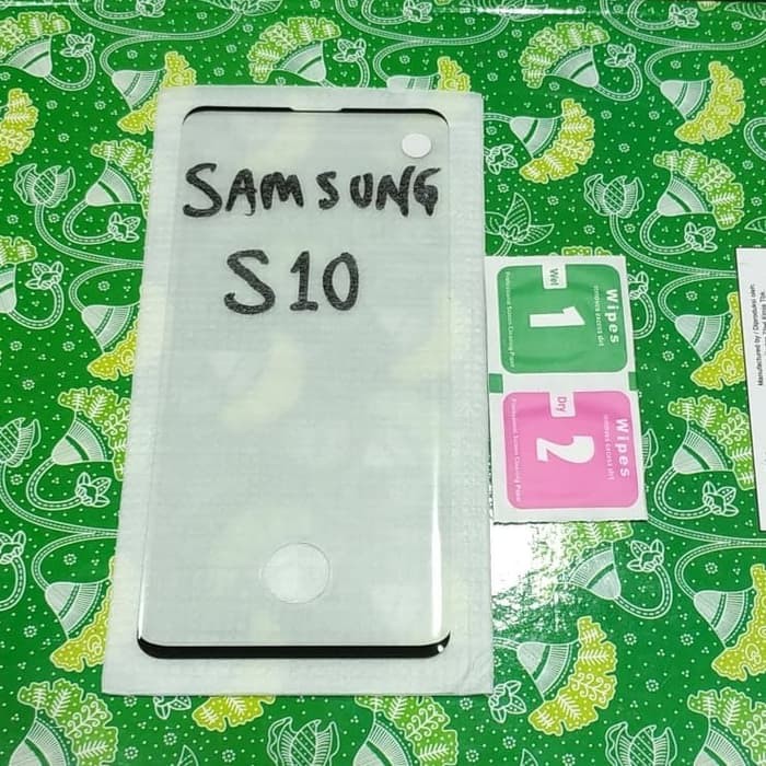 Tempered glass full samsung s10 s 10 kaca glass full melengkung mantap