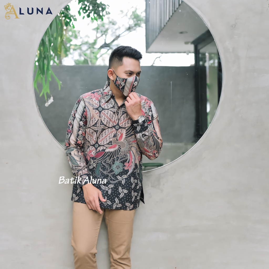 BAJU BATIK PRIA LENGAN PANJANG KEMEJA BATIK LENGAN PANJANG MODERN BATIK REGULAR PREMIUM PCW 114