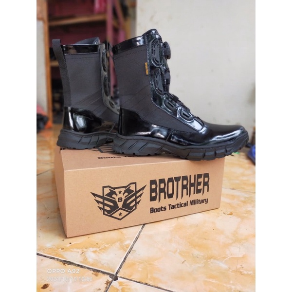 SEPATU TALI PUTAR PDL MEREK BROTRHER KULIT KILAP