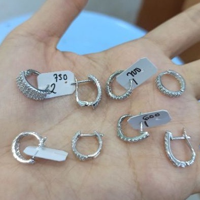 Anting Jepit Emas Putih kadar 750/17k