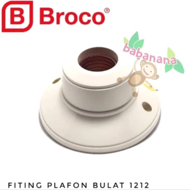 Broco 1212 fitting lampu e27 plafon dudukan lamp mount