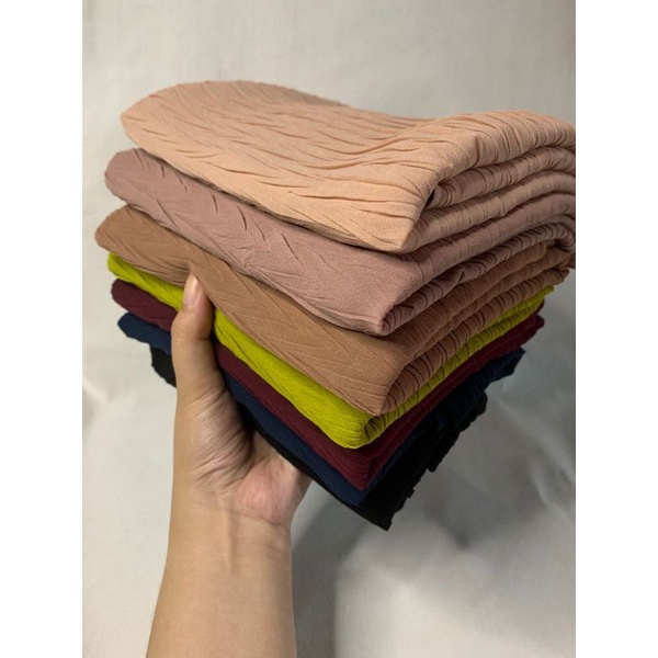 Pashmina Padi Plisket / Pashmina Ceruty Babydoll / Kerudung Pashmina / Hijab Pashmina