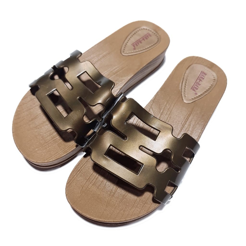 jelly sandal bara bara slop sendal wanita slip karet import barabara cewek 2036k2b