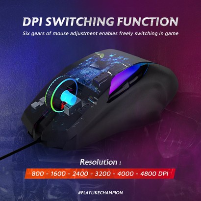 JETE Gaming Series Mouse Gaming RGB JETE MSX3 7 Programmable Button - Garansi 2 Tahun