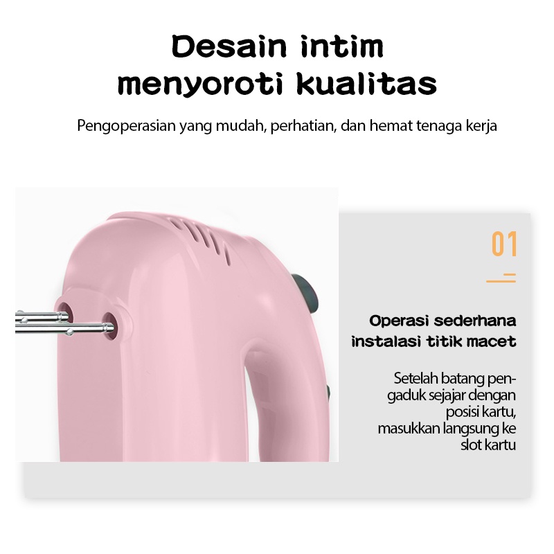 Mixer HRDDQ08PK Hand Mixer Pink/Hand Mixer/Hand Mixer Mini/