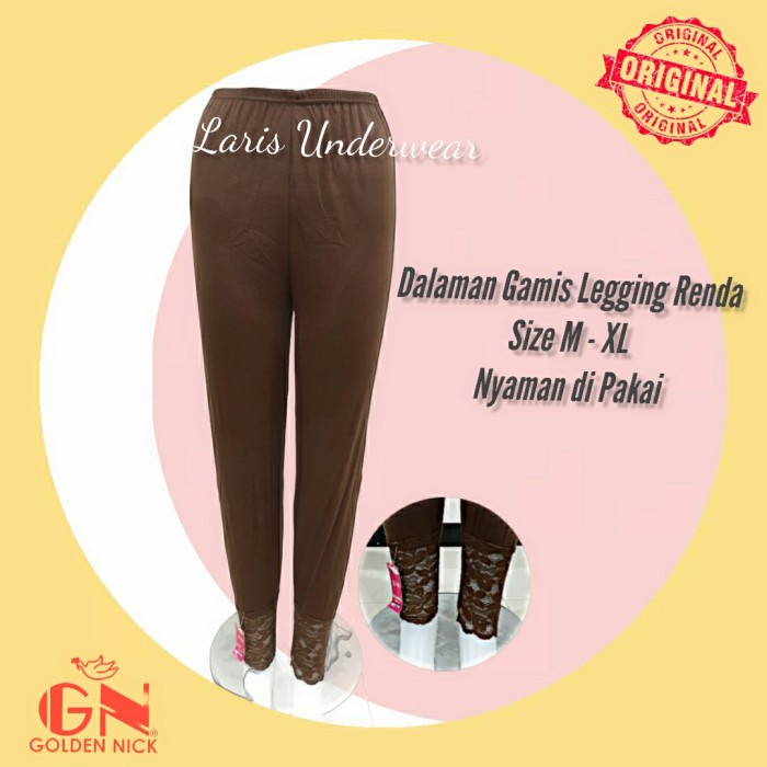 TERBARU  Dalaman Gamis Celana Renda/Dalaman Golden Nick/Legging Renda/Katun