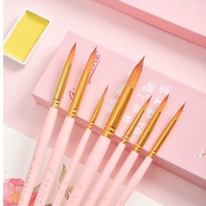 

New! Giorgione Round Brush Set 7Pcs In Cardbox - Pink Termurah