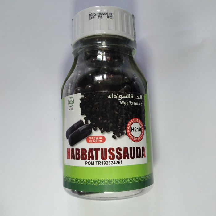Habbatussauda serbuk Herbal Niaga Utama HNU 210 Kapsul serbuk Habbatussauda Murni