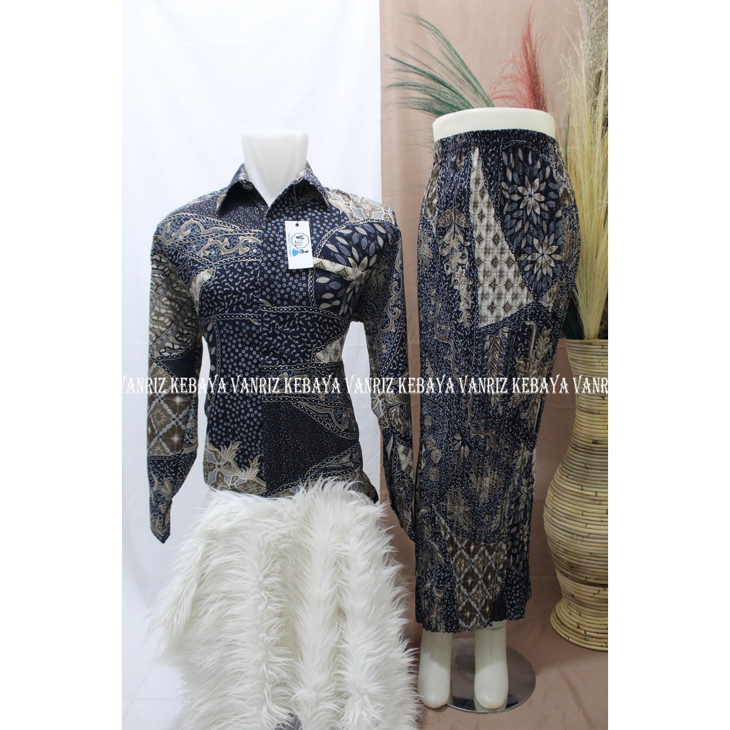 Baju Batik Couple, Kemeja Batik Couple, Batik Couple, Batik Couple Lengan Panjang, Rok Plisket Couple