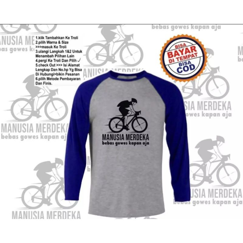 KAOS RAGLAN  SEPEDA MANUSIA MERDEKA