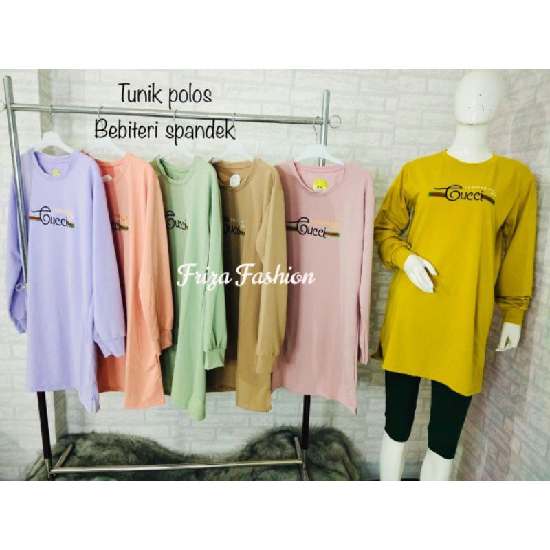 KAOS TUNIK BABYTERRY MOTIF BORDIR / TUNIK KAOS MUSLIMAH