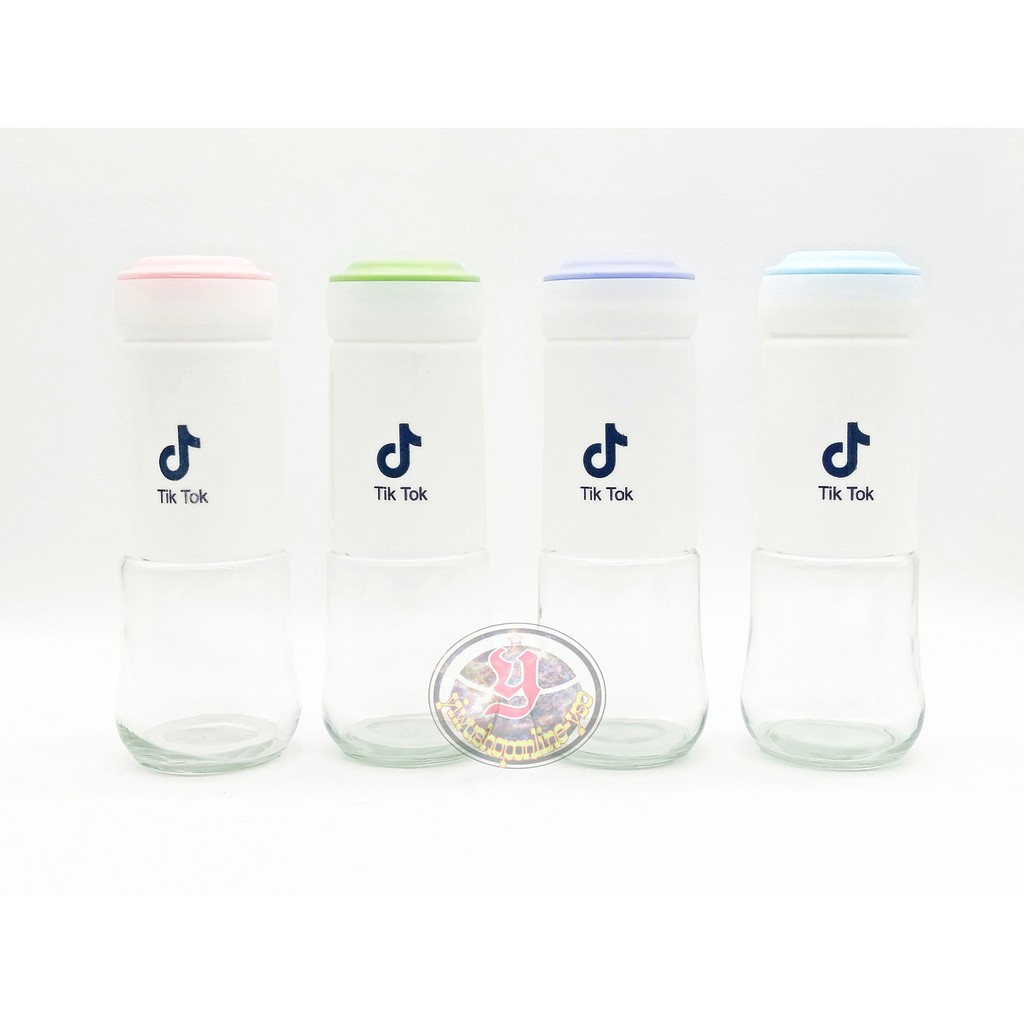 Tiktok Botol Minum Kaca Bentuk Unik Air Minum Special Edition Tiktok Drink Bottle 450ml Hx 330 Shopee Indonesia