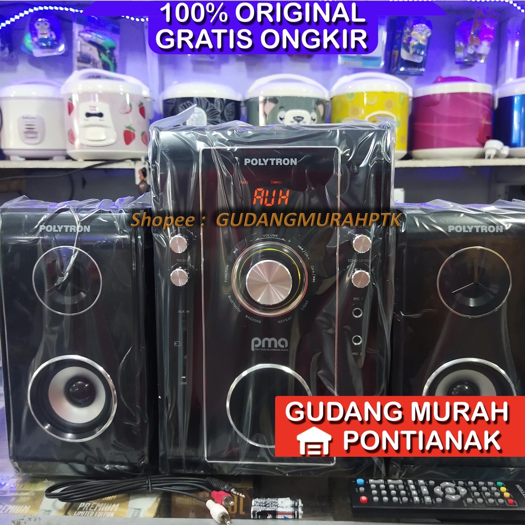 SPEAKER POLYTRON PMA 9503 / PMA9503 [BLUETOOTH / AUX / USB / KARAOKE] (GARANSI RESMI)