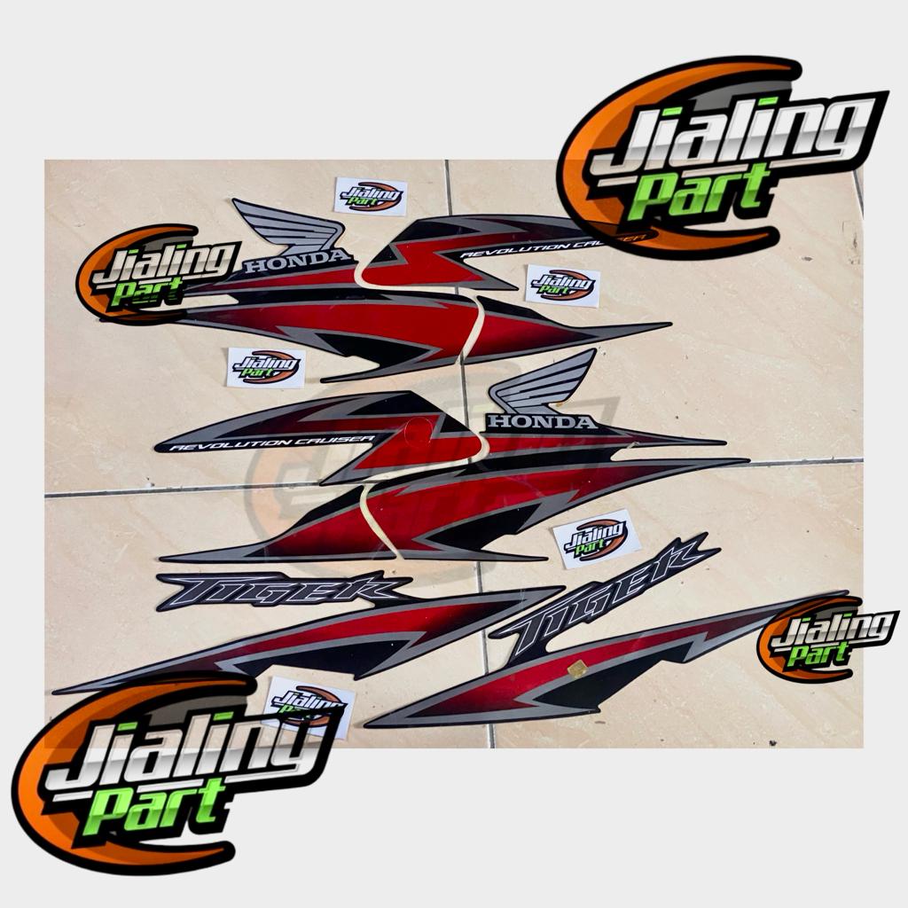 Sticker Lis Striping TIGER REVO | stiker bodi tiger revo tirev merah striping Tiger Tiger Revo merah