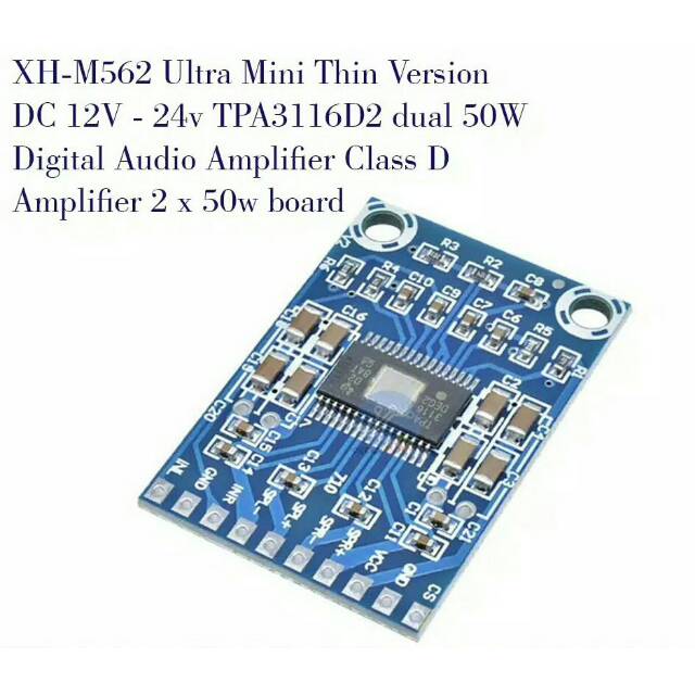 Papan Modul Amplifier mini output  50W X 2 TPA3116 Class D