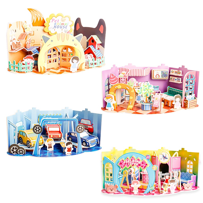 Puzzle 3D Miniatur Besar Store Series Foam Import Jigsaw