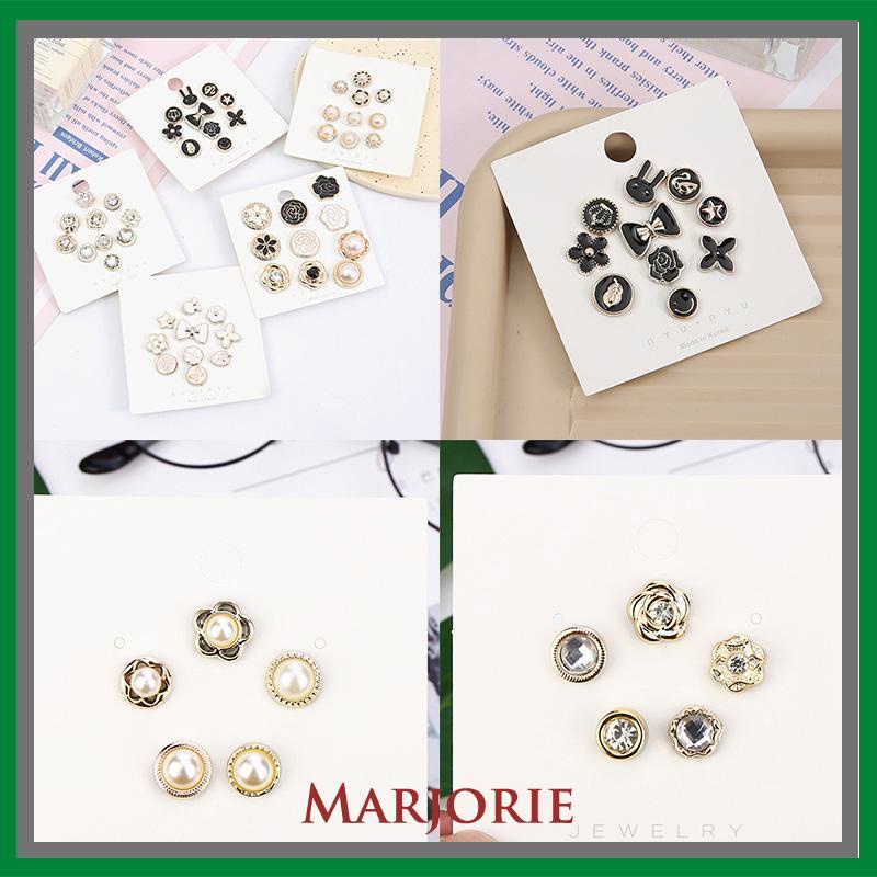 5 / 10PCS Bros Pin Wanita Model Invisible Tanpa Kancing Dapat Dilepas Untuk Pakaian / Sweater-MJD