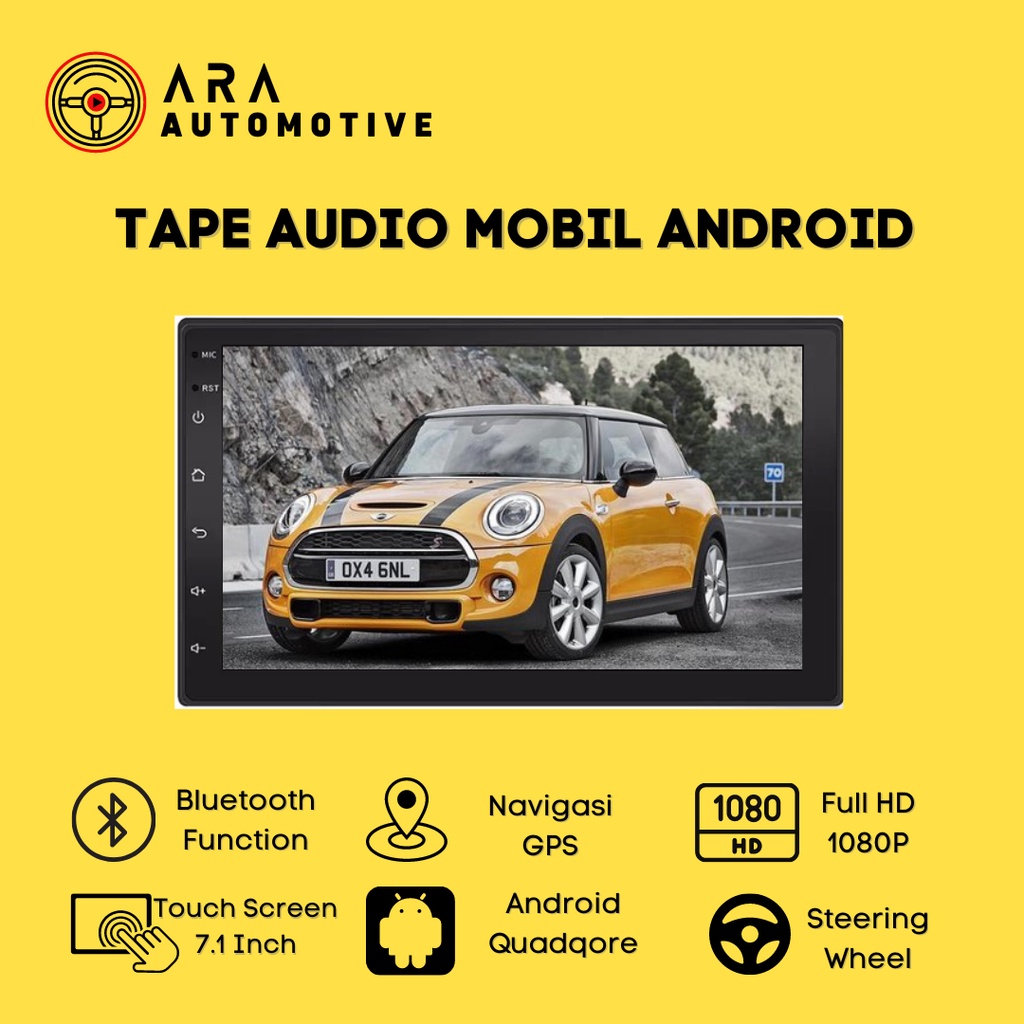 Tape Audio Mobil Android MP5 Media Player Monitor LCD 7 Inch / 9 Inch / 10 Inch FM Radio Bluetooth H