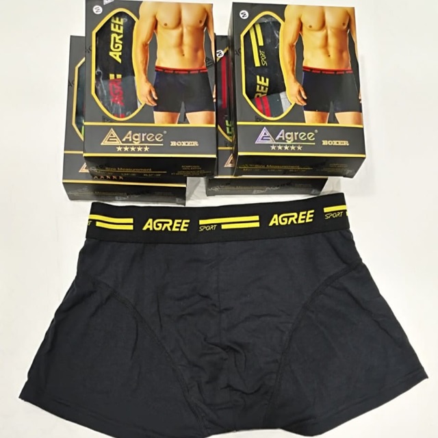 Celana dalam boxer pria dewasa agree isi 2 pcs katun