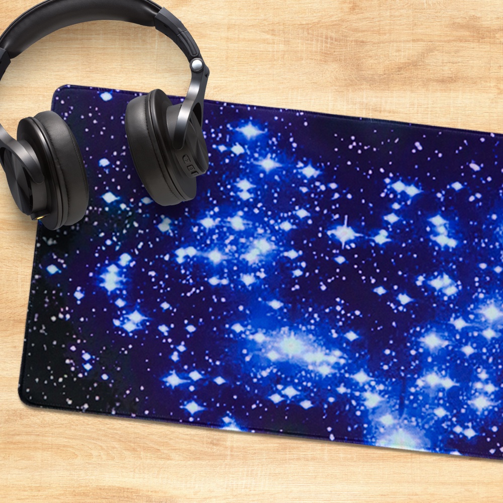 Mousepad gaming Desk mat anti slip ujung di jahit Starlight