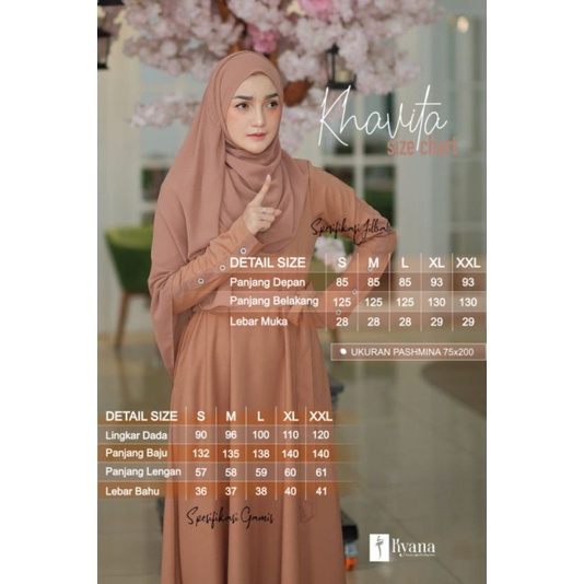Gamis Khavita set Hardpad tali by Kyana