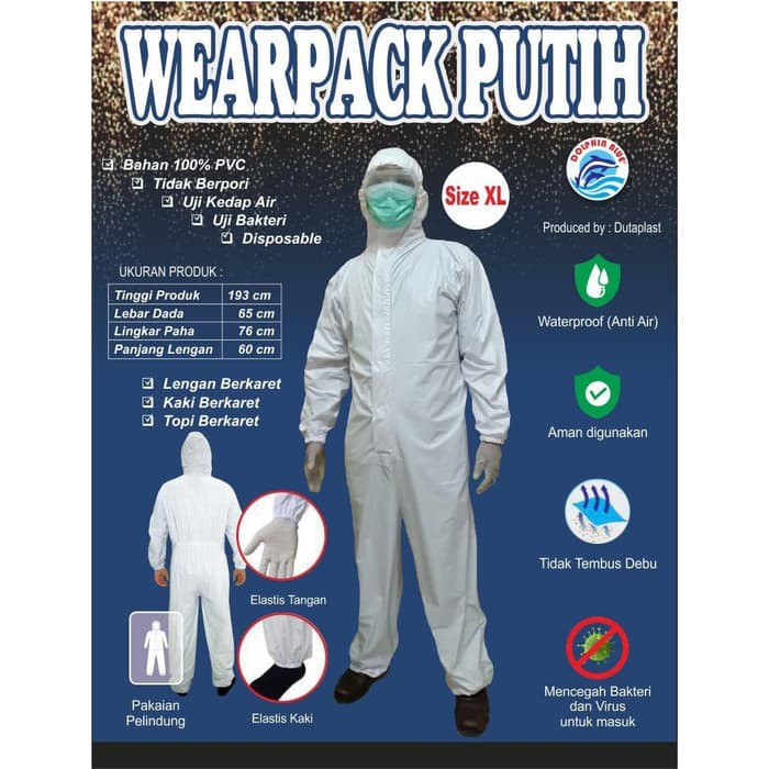 1 LUSIN/HAZMAT BAJU APD /ALAT PELINDUNG DIRI MEDIS COVID19