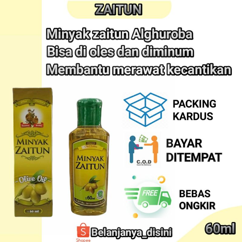 

zaitun al ghuroba extra virgin olive oil perawatan kecantikan 60ml