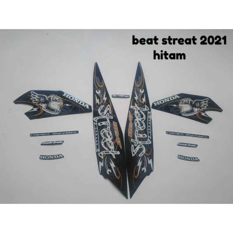 STRIPING MOTOR BEAT STREET TAHUN 2021 WARNA HITAM