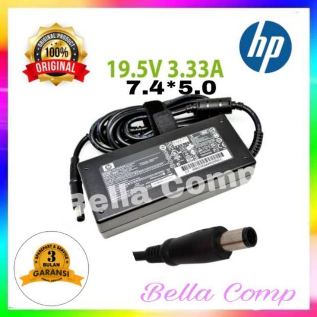 Adaptor Charger Hp Elitebook Original 820 G1 820 G2 840 G1 840 G2 19.5V 3.33A 7.4*5.0mm