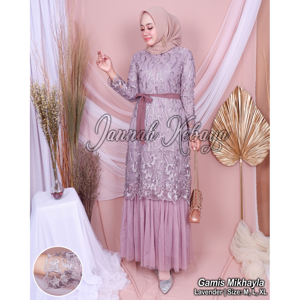 Gamis Wanita Muslim Tulle Mikhayla