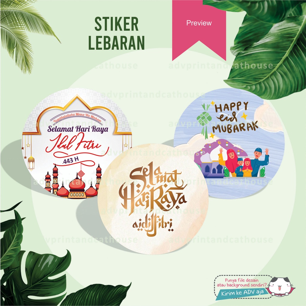 

STIKER LEBARAN / IDUL FITRI / NATAL / IMLEK / SOUVENIR / KEMASAN LABEL