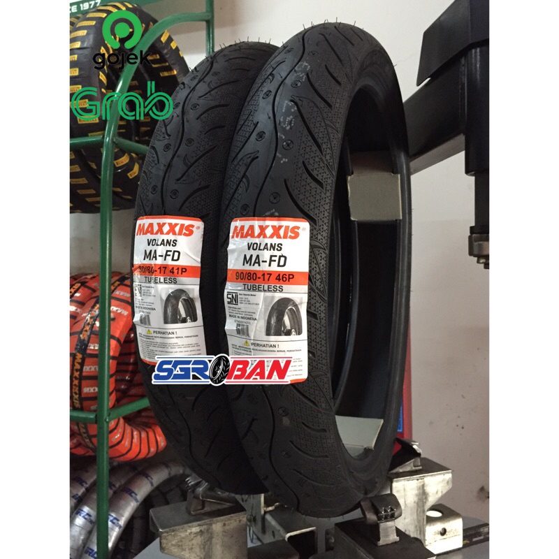 PAKET MAXXIS VOLANS 80/80-17 90/80-17 MAFD BAN MAXXIS SONIC FU TUBELESS
