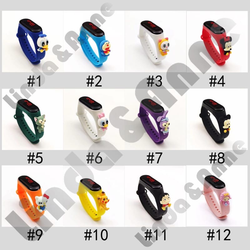 TIPANI- Jam tangan anak led karakter jam tangan anak karakter lucu