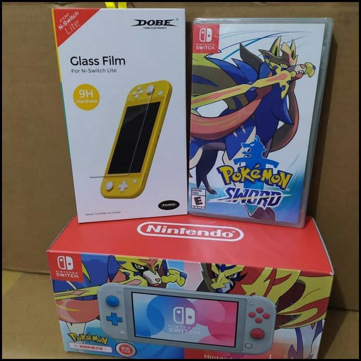 Nintendo Switch Lite Zacian+ Pokemon Sword+ Tempered Glass