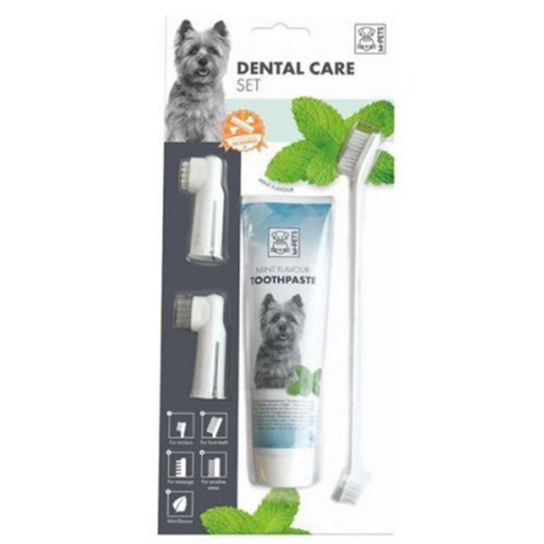 M-PETS DENTAL CARE SET For Dog Cat / Sikat Pasta Gigi Anjing Kucing/ Odol