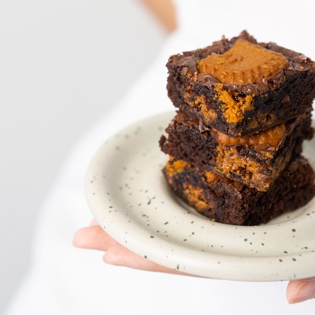 Fudgy Brownies, Lotus Biscoff