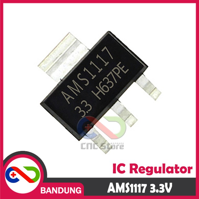 [COD BAYAR DI TEMPAT] AMS1117 3.3 SOT-223 1A VOLTAGE REGULATOR 3.3V IC