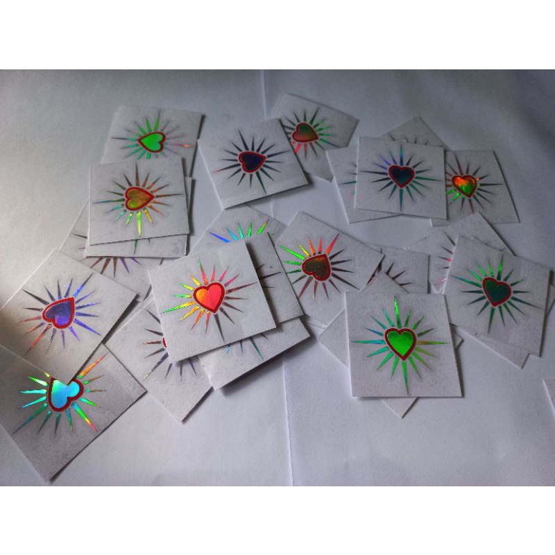 

SPESIAL PSHT Stiker Hati Bersinar HOLOGRAM Sticker Lambang, Logo TERATE 5x5