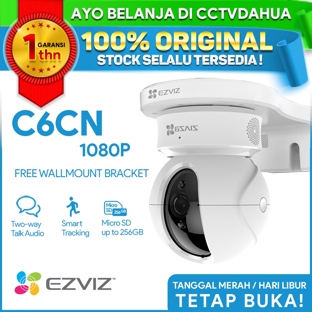 EZVIZ C6CN 1080P CCTV FREE WALLMOUNT WiFi / C6CN BERGARANSI RESMI