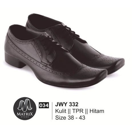 Sepatu Pantofel Tali Pria Kulit