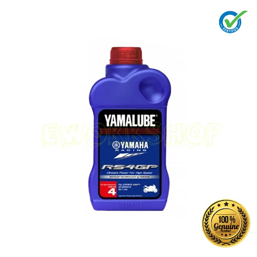 OLI YAMALUBE YAMAHA RACING RS4GP FULL SYNTHENTIC 10W40 1 L 100% Original Product